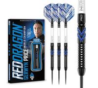 RED DRAGON Gerwyn Price Blue Ice SE 22 Grammi - Set di Freccette Professionali in tungsteno con Alette e aste in nitrotech (steli)
