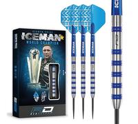 Red Dragon Gerwyn Price Iceman Challenger Set di freccette in tungsteno professionale da 23 grammi con alette e steli
