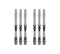 RED DRAGON Gerwyn Price Iceman V-Groove in Alluminio, Medium Black Shafts (Stems)