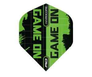 RED DRAGON Green Game On Design Hardcore - Set di 4 alette per freccette