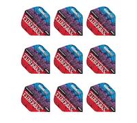 RED DRAGON Hardcore Peter Wright Snakebite Multi Snakeskin Red Freccette - 3 set per confezione (totale 9 voli freccette)
