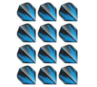 RED DRAGON Hardcore Radical Black & Blue Dart Flights - 4 set per confezione (12 alette per freccette in totale)
