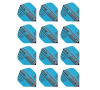 RED DRAGON Hardcore XT Blue And Black Dart Flights - 4 Sets per Pack (12 Dart Flights in Total)