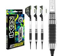 RED DRAGON Ikon 1.2 - Set di freccette professionali in tungsteno, 20 g, con alette e steli