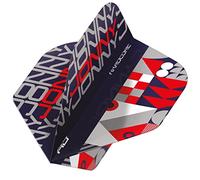 RED DRAGON Jonny Clayton Ferret Hardcore Stack - Alette per freccette nere e rosse, 3 set per confezione (9 alette in totale)