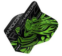 RED DRAGON Jonny Clayton Green Dragon Hardcore Standard Dart Flights 3 Set per confezione (9 freccette in totale)