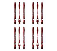 RED DRAGON Laser Inciso Alluminio Alberi Freccette Aste Medi - Rosso - 4 Set per Confezione (12 Alberi in Totale)
