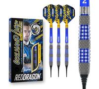RED DRAGON Luke Humphries TX2 Atomised Set di Freccette in tungsteno Softip Premium da 18 Grammi con Alette e steli