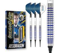 RED DRAGON Luke Humphries TX3 Cool Blue SE - Set di Freccette in tungsteno, 20 g, con voli e fusti
