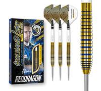 RED DRAGON Luke Humphries TX3 Gold SE - Set di Freccette in tungsteno, 22 g, con voli e fusti