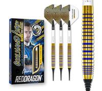 RED DRAGON Luke Humphries TX3 Gold SE - Set di Freccette morbide in tungsteno da 20 g, con Alette e steli
