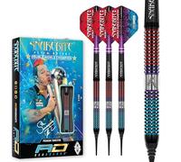 RED DRAGON Peter Snakebite Wright Spirit Set di Freccette in tungsteno Softip Premium da 18 Grammi con Alette e steli