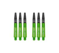 RED DRAGON Peter Wright Snakebite Nitrotech Short Green Stems - 2 set per confezione (6 steli in totale)