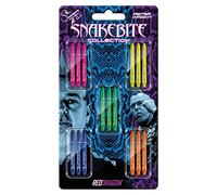 RED DRAGON Peter Wright Snakebite VRX Dart Shaft Collection, 5 Set per Confezione (15 aste in Totale)