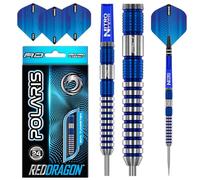 RED DRAGON Polaris: Set di Freccette Professionali in tungsteno da 24 Grammi con Alette e aste in nitrotech (steli)