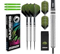 RED DRAGON Raider: 23g Set di Freccette in tungsteno con Punta in Acciaio Professionale - Verde - Scelta del Colore Disponibile
