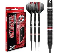 RED DRAGON Razor Edge ZX-95 - Set di Freccette Professionali in tungsteno da 24 Grammi con Alette e aste in nitrotech (steli)
