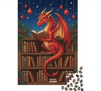 Red Dragon Reading Book Jigsaw Puzzle Impossible 1000 Pezzi Decorazione Per La Casa. Giochi Rilassamento E Intelligence Per Adulti E Ragazzi Da 14 Anni 70x50cm/1000pcs