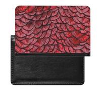 Red Dragon Scales - Custodia per passaporto con scomparti per carte di credito, da viaggio, Stile:, Taglia unica