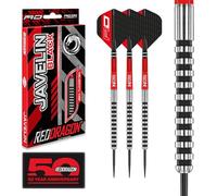 RED DRAGON Set di Freccette Javelin Black in tungsteno da 24 g con Alette e aste