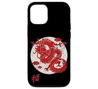 Red Dragon White Rising Sun Chinese Strength Symbol Custodia per iPhone 12/12 Pro