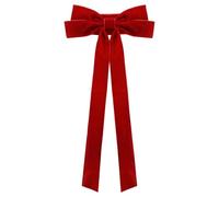 Red Drapery Holdbacks for Curtains - Stylish Bow Tieback Pair, Premium Decorative Curtain Accessories with Strong Hold, Chic Ornament for Seasonal Decoration | Hotel Living Room Indoor Holiday Use
