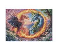 Red Eagle And Blue Dragon Encounter Puzzle 300 Pezzi Sfida Creativa Adulti E Ragazzi Happy Time Rompicapo Educativo Rilassamento Pressione Ridotta Idea Regalo Amici E Cugini 300 PCS
