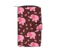 Red Elephant - Portafoglio da donna in pelle con porta carte di credito, grande capacità, con tasca con cerniera