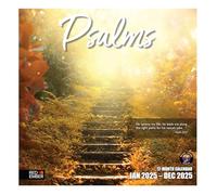 RED EMBER Calendario da parete 2025 con salmi, 12 mesi, 30,5 x 61 cm, aperto, carta spessa e robusta, idea regalo, calendario cristiano 2025 con versi religiosi della Bibbia