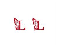 Red English Letters Tattoo Stickers, Colorful Waterproof Lasting Female Painted Wrist Collarbone Sticker, Fake Tattoos(L)