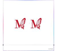 Red English Letters Tattoo Stickers, Colorful Waterproof Lasting Female Painted Wrist Collarbone Sticker, Fake Tattoos(M)