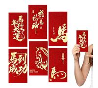 Red Envelopes For Money - 6 pezzi tasca con motivo a cavallo | 2026 Auspicious Cloud Pattern Lunar New Year Red Envelope for Boys Girls Adults Friends Birthday Celebration Winter Festival and Others