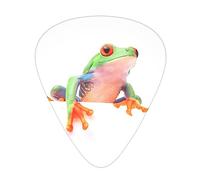 Red Eyed Monkey Frog Animals - Plettri per chitarra stampati, confezione da 12 plettri personalizzati per chitarra acustica, chitarra elettrica, inclusi 0,46 mm/0,71 mm/0,96 mm
