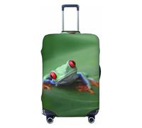 Red-Eyed Tree Frog-1 - Copribagagli da viaggio, elastico, per valigie, 45-81 cm, Nero , M