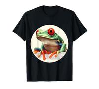 Red Eyed Tree Frog Rainforest Anfibio Green Body Tree Frog Maglietta