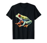 Red Eyed Tree Frog Rainforest Anfibio Green Body Tree Frog Maglietta