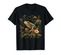 Red Eyed Tree Frog Rainforest Anfibio Green Body Tree Frog Maglietta