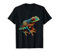 Red Eyed Tree Frog Rainforest Anfibio Green Body Tree Frog Maglietta