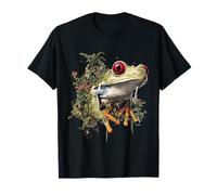 Red Eyed Tree Frog Rainforest Anfibio Green Body Tree Frog Maglietta