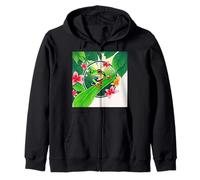 Red Eyed Tree Frog - Stile Cartone Animato Felpa con Cappuccio
