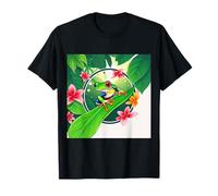 Red Eyed Tree Frog - Stile Cartone Animato Maglietta