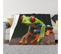 Red Eyes - Coperta e copriletto, ultra morbida, in micropile, leggera, per aria condizionata, per tutte le stagioni, calda, per divano, 127 x 101,6 cm