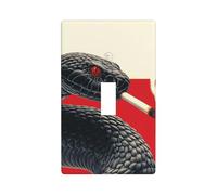 Red Eyes Snake Vintage Light Switch Cover Decorative Single Toggle 1 Gang Wall Plate per Cucina Agriturismo Camera da letto Bagno Art Decor