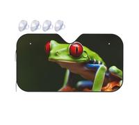 Red Eyes Tree Frogs Parasole per parabrezza auto 2025 parasole pieghevole per auto divertente parasole per auto parasole anteriore copertura per interni automobilistici protezione solare media