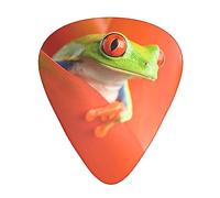 Red Eyes Tree Frogs StOlmx - Set di plettri per chitarra, design con stampa completa, 3 spessori disponibili