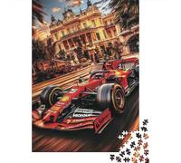 Red F1 Car Puzzle in Pezzi Monaco Race Car 1000 Pezzi Carta Riciclata Per Donne, Regali Per Uomini Puzzle in Pezzi Gioco Educativo E Stimolante 52x38cm/1000pcs