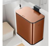 RED FACTOR Pattumiera compost in acciaio inox, con coperchio filtrante, 5 l, senza odore, secchio per rifiuti da cucina, per porta dell'armadio, piano di lavoro o sotto il lavandino (rame)