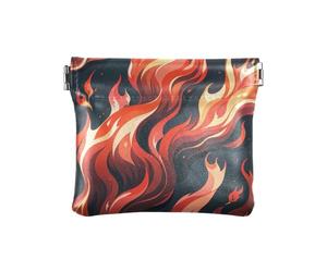 Red Fire Splendida Combustione Delle Donne PU Cuoio Portamonete Impermeabile Cambiamento Titolare Della Carta Organizzatore per Lady, fuoco rosso Splendida combustione, 1 size, moderno