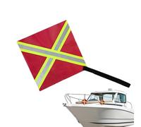 Red Flag For Truck Loads | High Visibility Reflective Warning Flag | Impermeabile Wear-Resistant Safety Signal For Kayak, Canoe, Bike, Car Hauling, Boats & Night Travel Use
