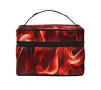Red Flame, borsa da viaggio per il trucco da donna, grande organizer per cosmetici